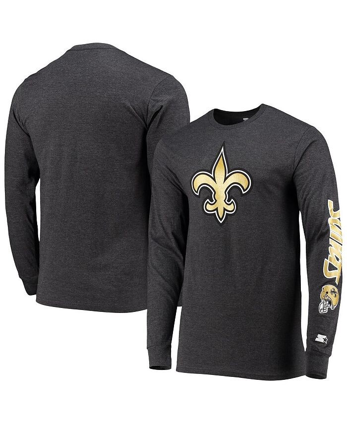 

Мужская темно-серая футболка с длинным рукавом New Orleans Saints Halftime Starter, черный