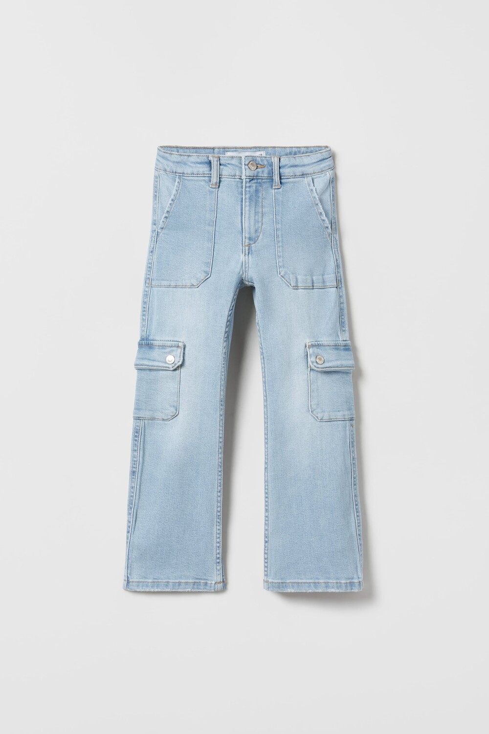

Джинсы cargo stretch fit Zara, голубой