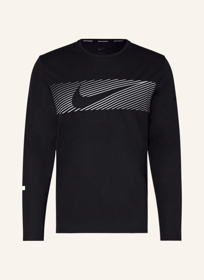 

Беговая рубашка miler flash Nike, черный