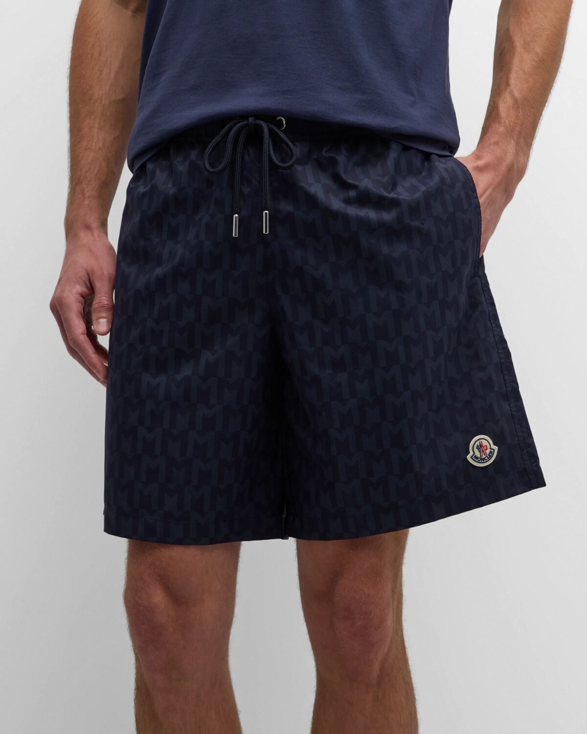 

Мужские шорты для плавания с монограммой Moncler, цвет Blue