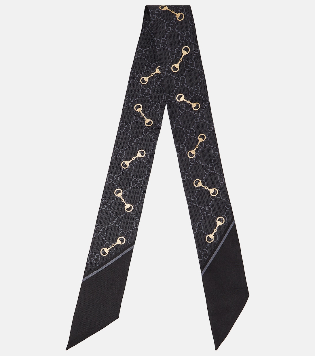 цена Шелковый шарф с принтом Gucci, мультиколор
