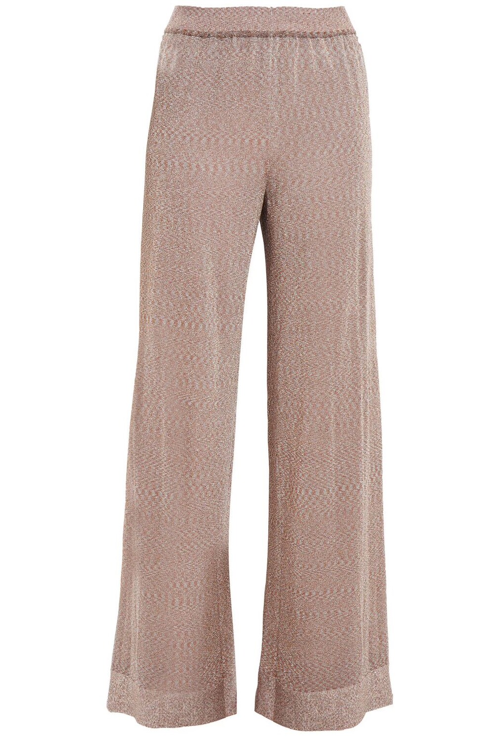 

Широкие брюки металлизированного трикотажа Missoni, серебро