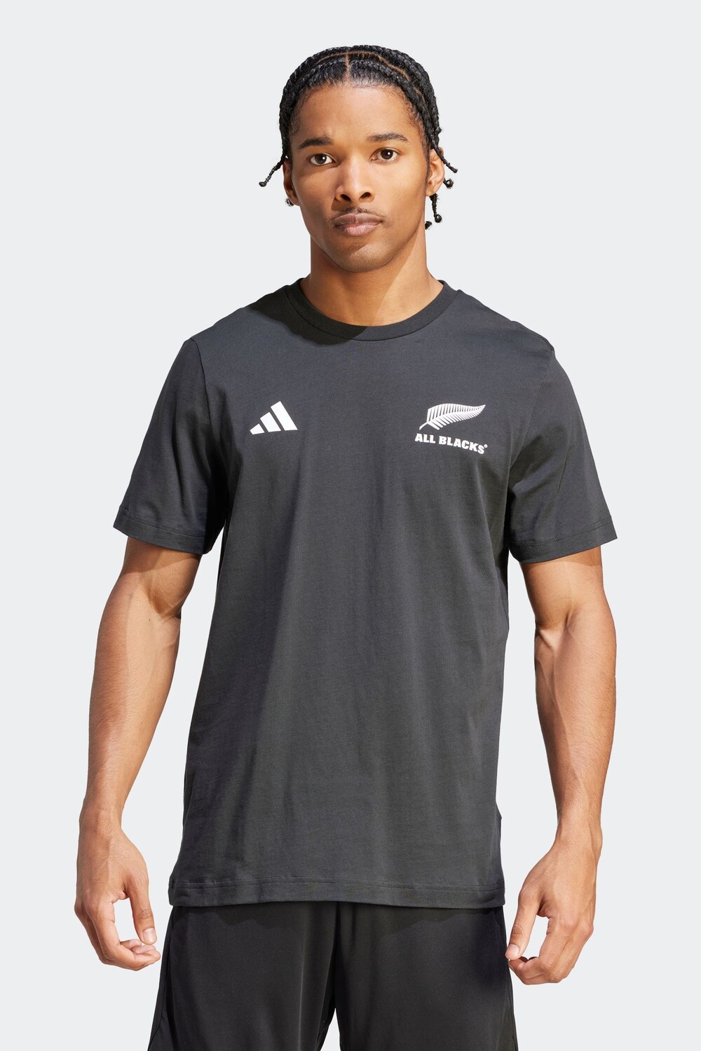

Черная хлопковая футболка Performance All Rugby adidas, серый, Черный