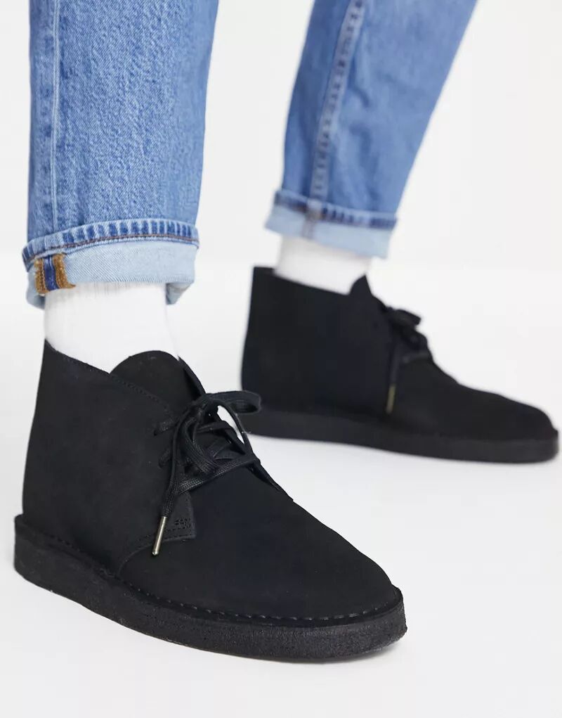 Черные замшевые ботинки Clarks Originals