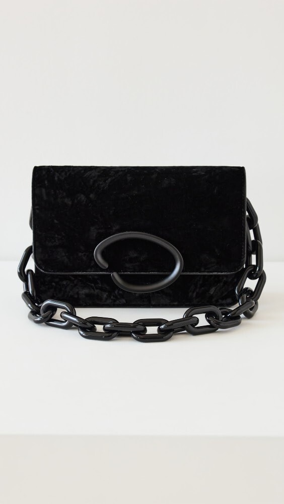 

Сумка-кроссбоди Oscar de la Renta O-Pochette Velvet Handbag, черный