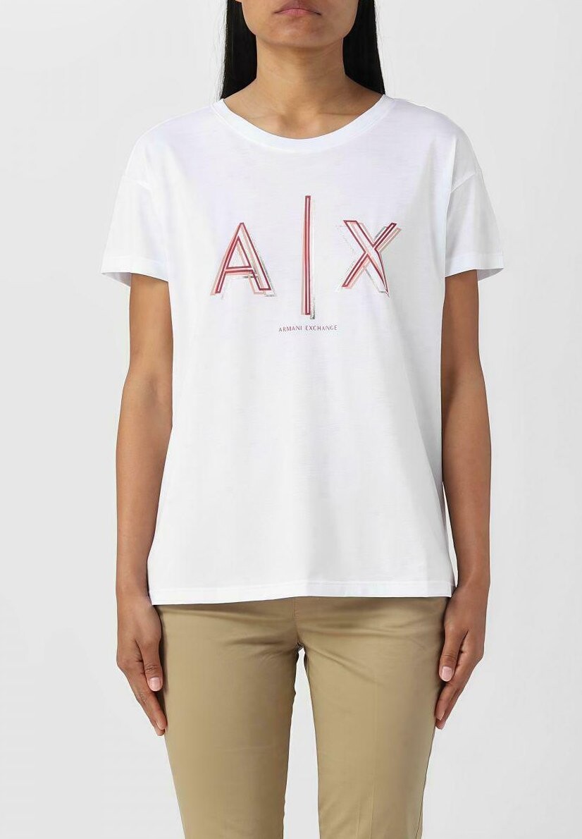 

Футболка с принтом Armani Exchange, белый
