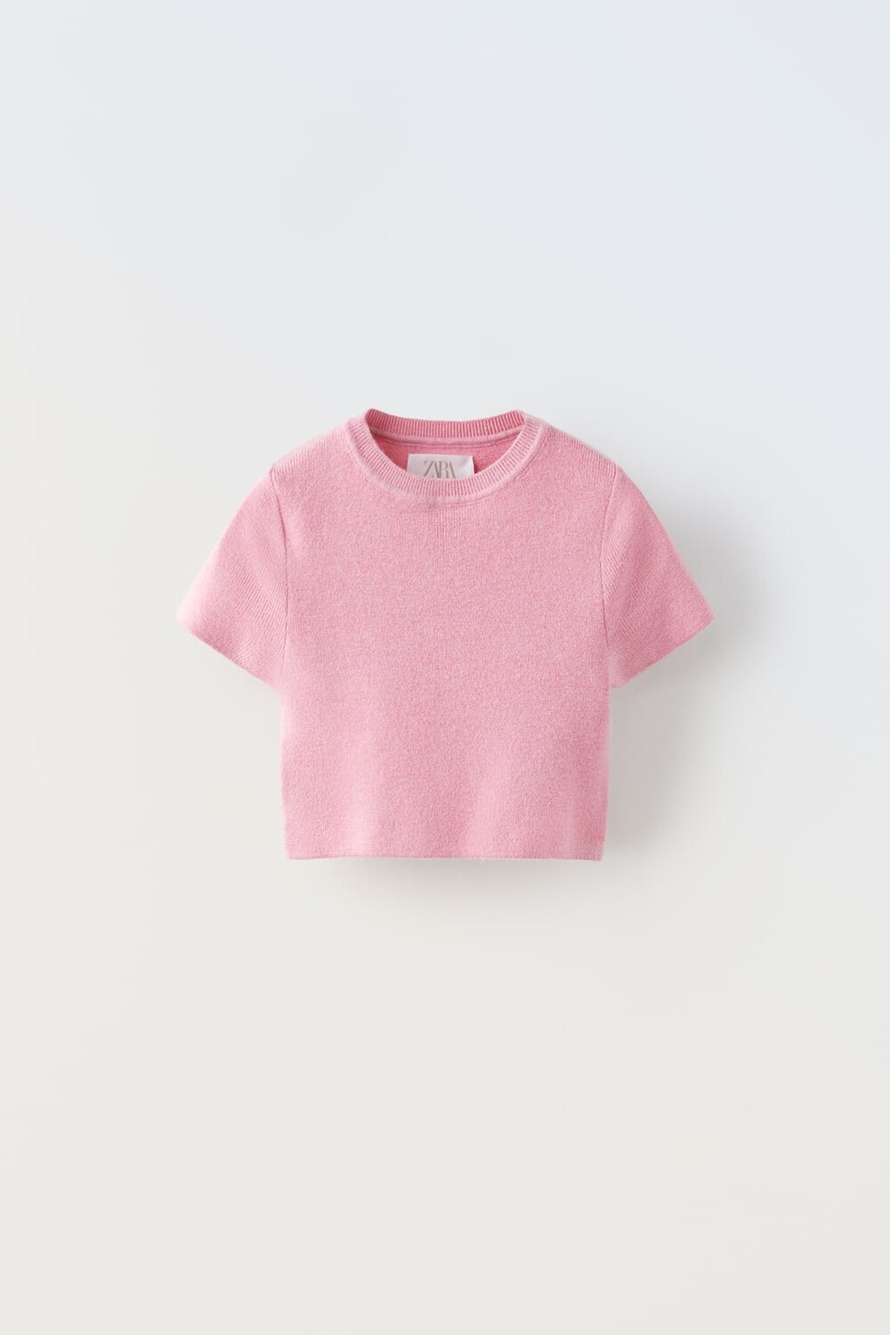

Вязанный топ ZARA, розовый