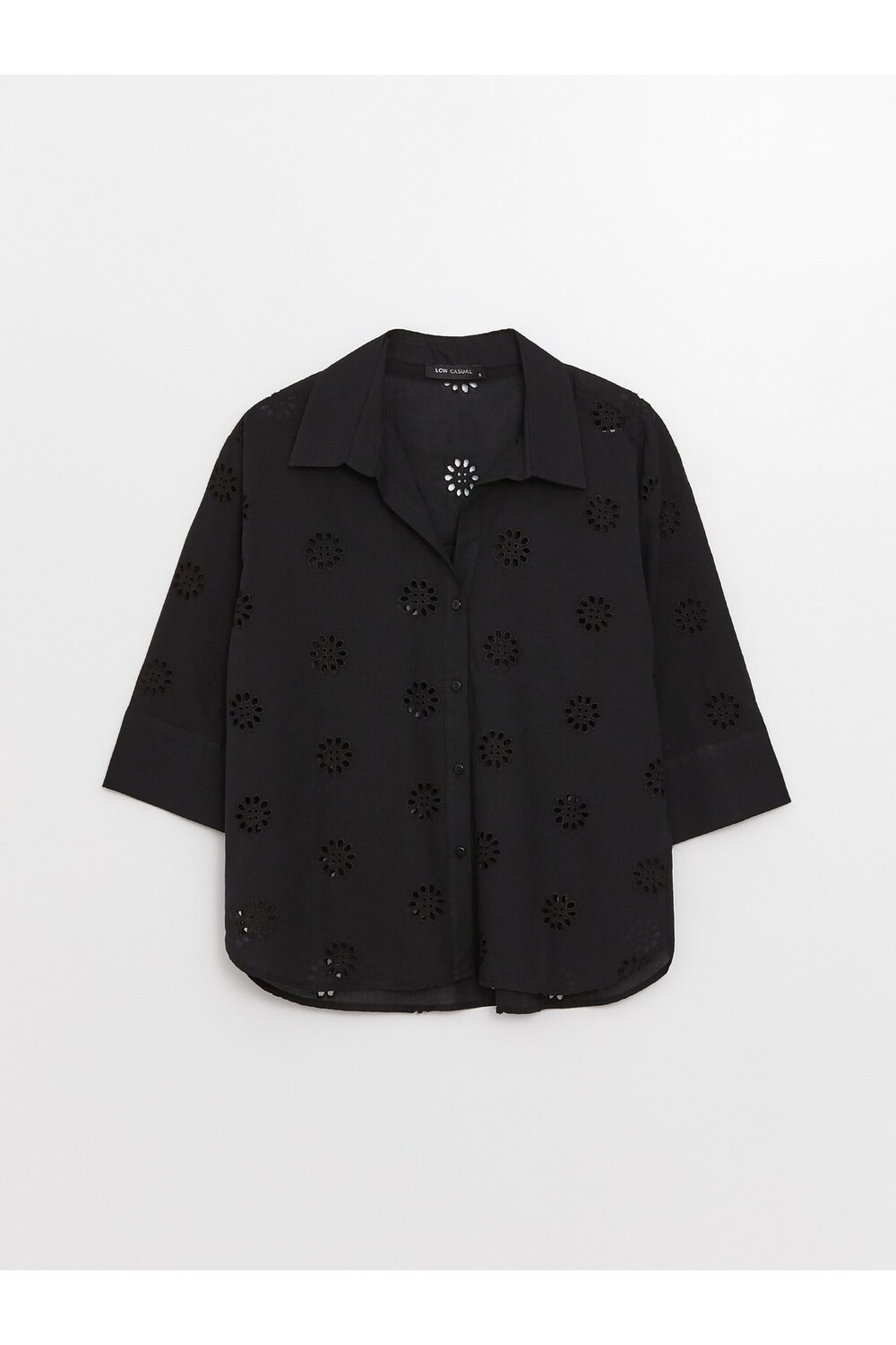 

Рубашка - Черная - Oversize LC Waikiki, черный