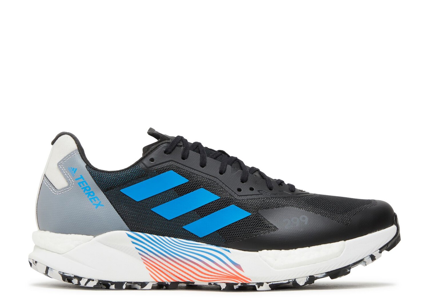

Кроссовки adidas Terrex Agravic Ultra Trail 'Black Blue Rush', черный, Черный;серый