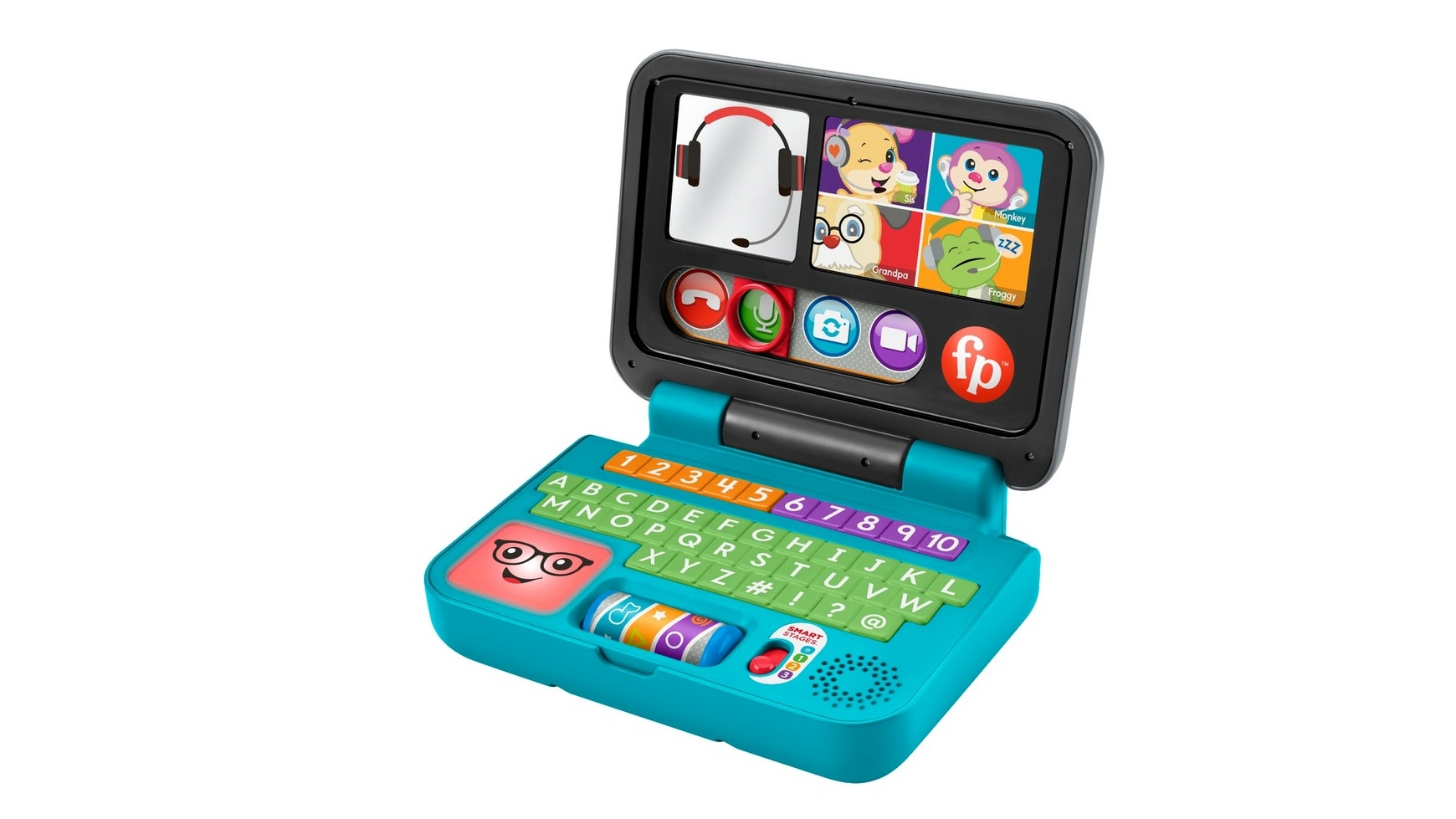 Обучающий забавный ноутбук Fisher Price, обучающая игрушка (свет и музыка), от 6 м мягкая игрушка fisher price книжка игрушка интерактивная тактильная 3м