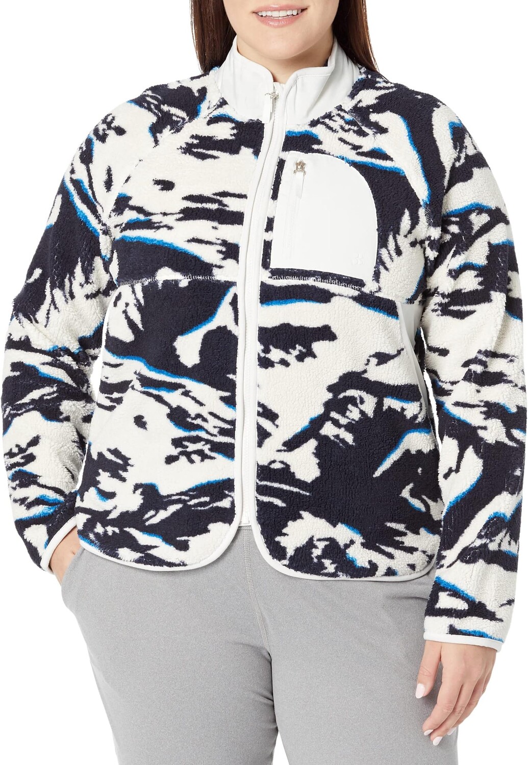 

Куртка Pennine Zip Through Sweaty Betty, цвет Blue Peaks Print