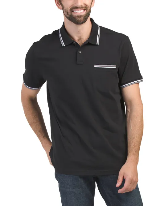 

Поло с прорезными карманами Ben Sherman, черный