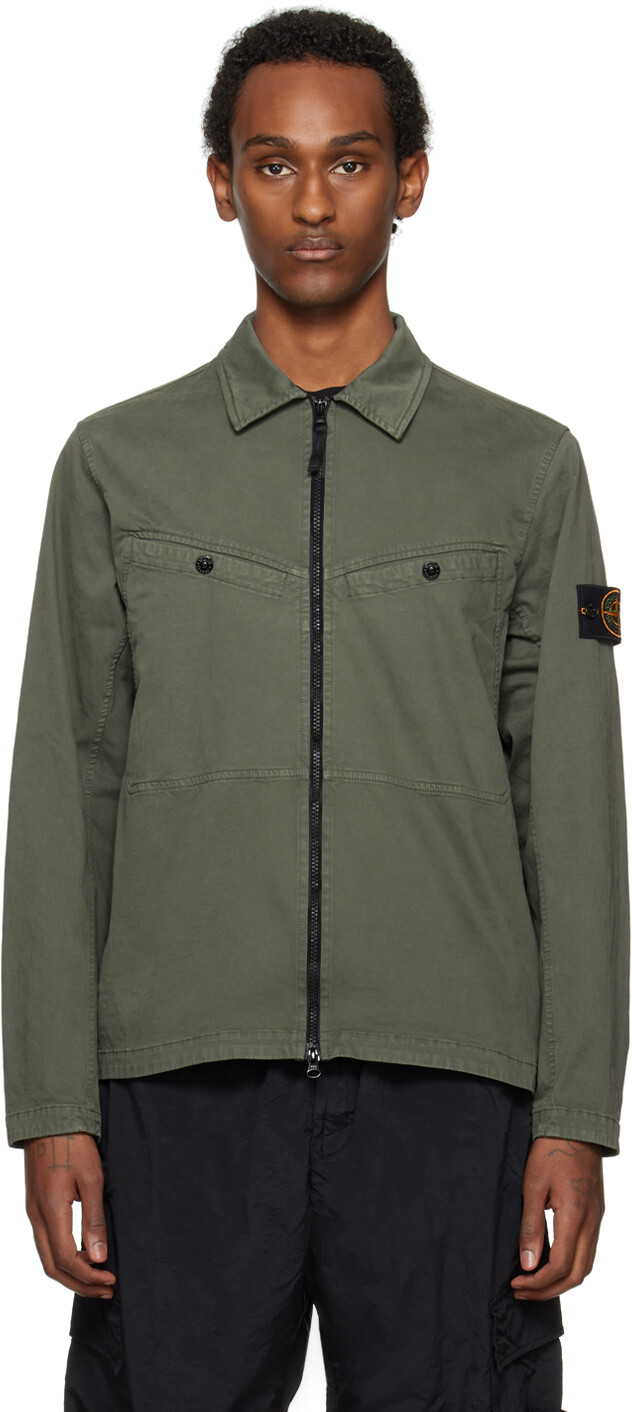 

Зеленая куртка Old Treatment Stone Island