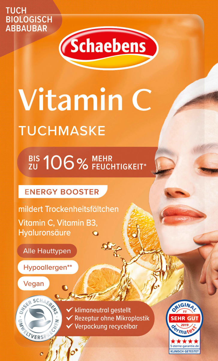 Тканевая маска с витамином С 1 шт. Schaebens