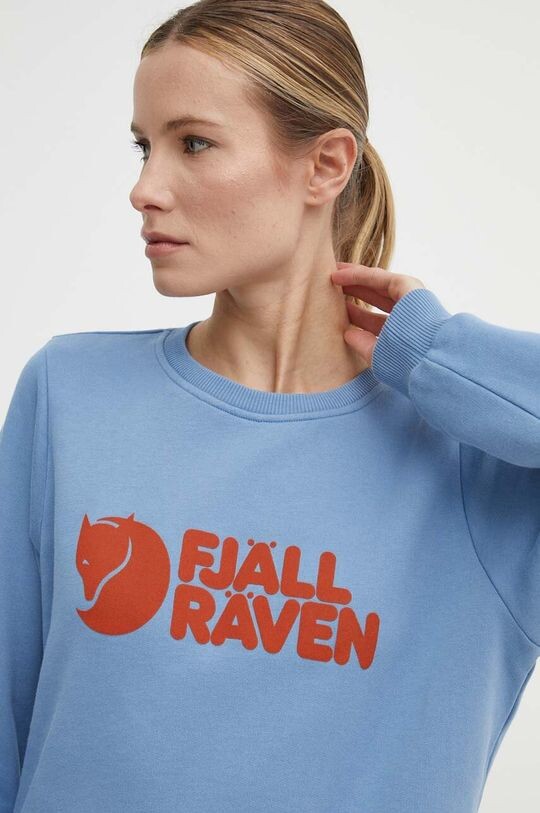 

Хлопковая толстовка Fjällräven Logo Sweater Fjallraven, синий