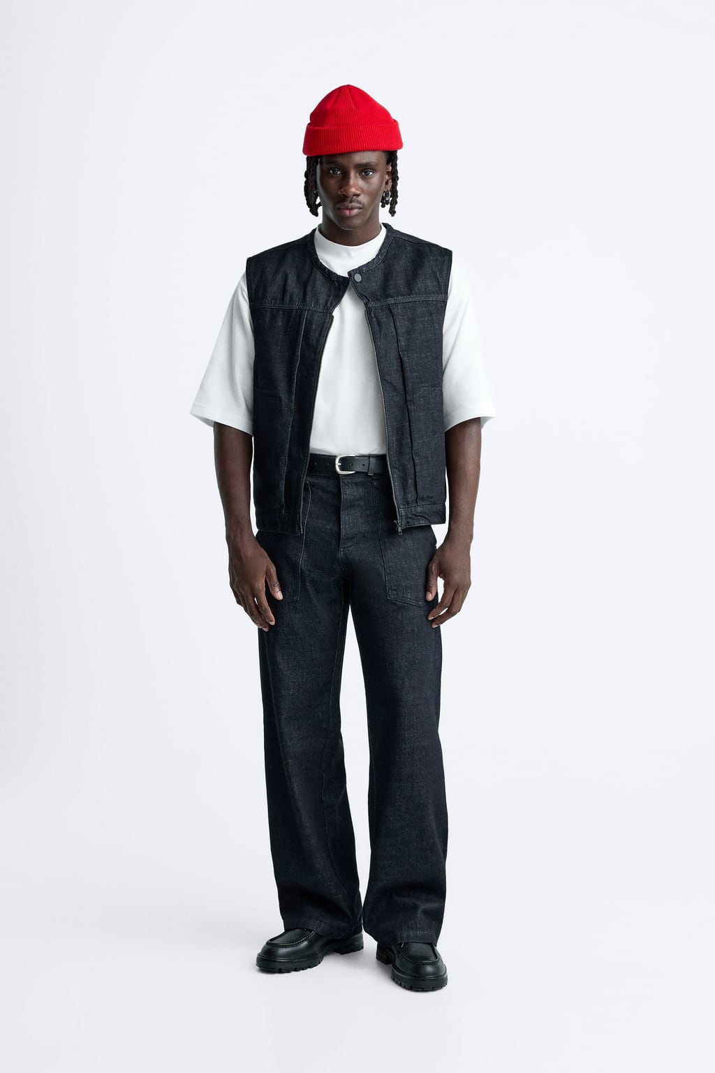 

Джинсовый жилет ZARA, синий
