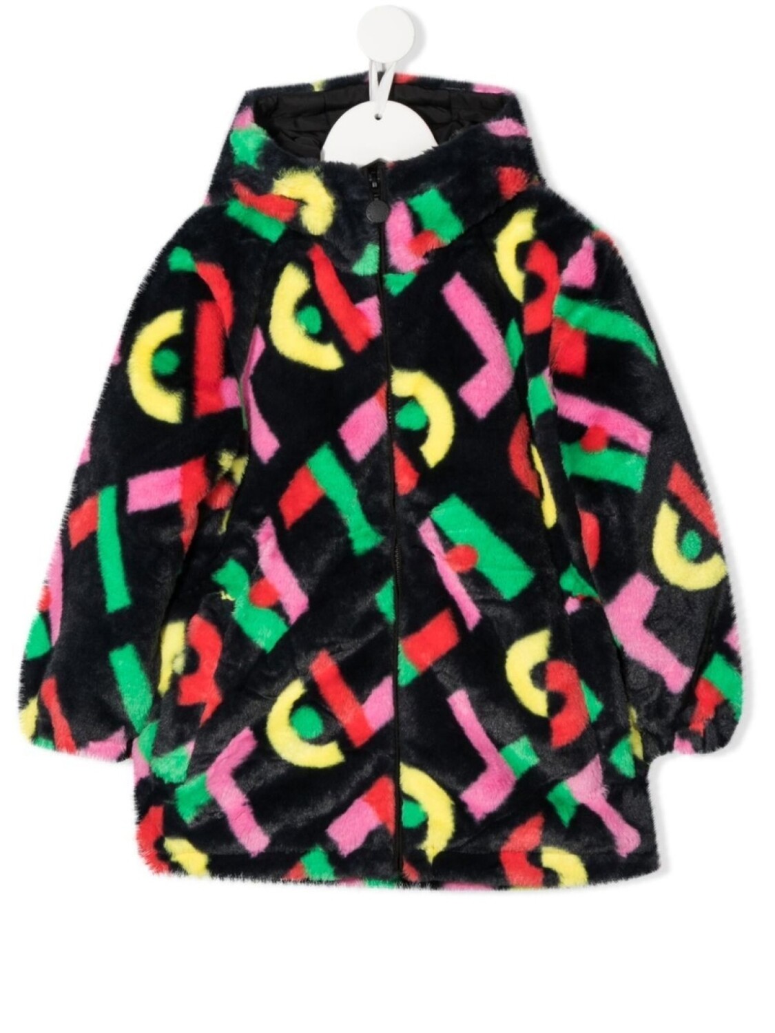 

Stella McCartney Kids пальто с капюшоном и графичным принтом, синий