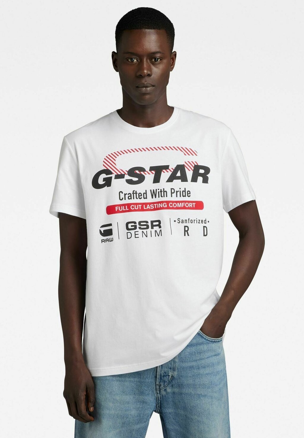 

Футболка с принтом G-Star, белый