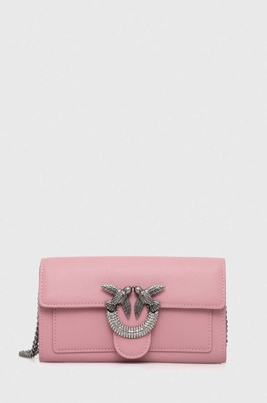 

Кожаный клатч Pinko, розовый