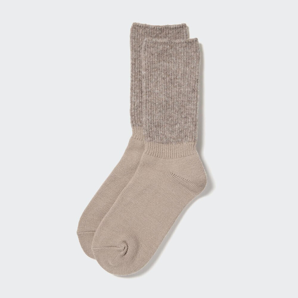 

Женские носки Uniqlo HEATTECH длинные, темно-бежевый