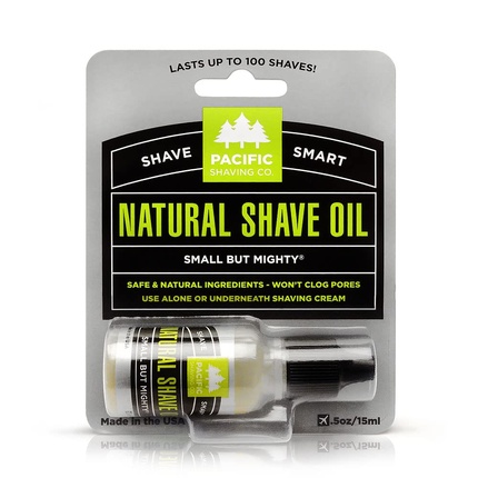 Натуральное масло для бритья для лица, ног, рук и всего тела, 0,5 жидких унции, Pacific Shaving Company