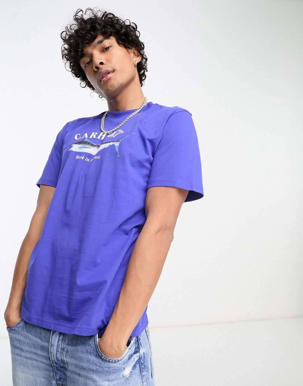

Синяя футболка Carhartt WIP Marlin