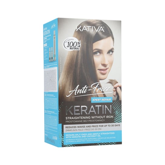 Набор для кератинового выпрямления волос, 1 шт. KATIVA, ANTI-FRIZZ, XPERT REPAIR SET