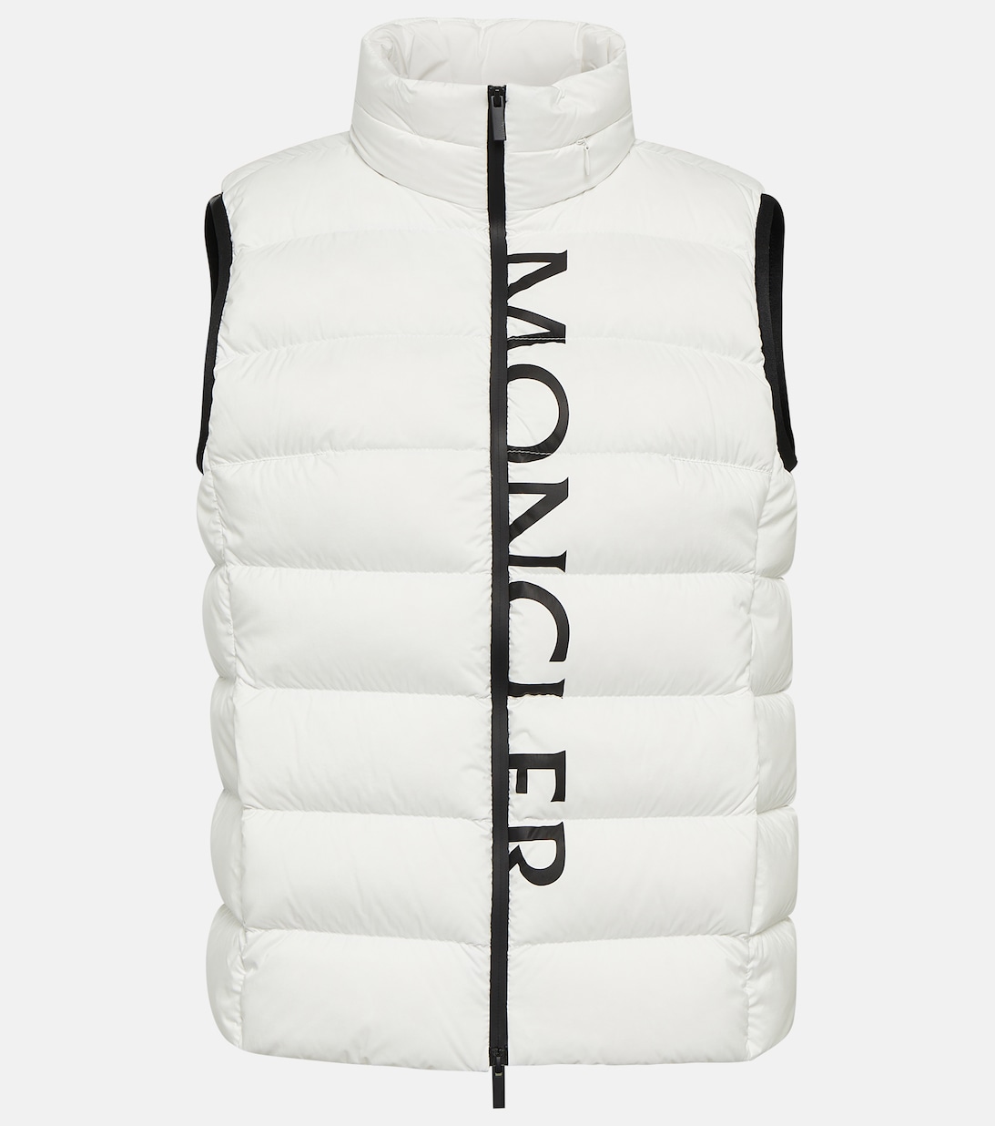 Пуховик с логотипом Cenis MONCLER, белый оранжевый пуховик с логотипом moncler