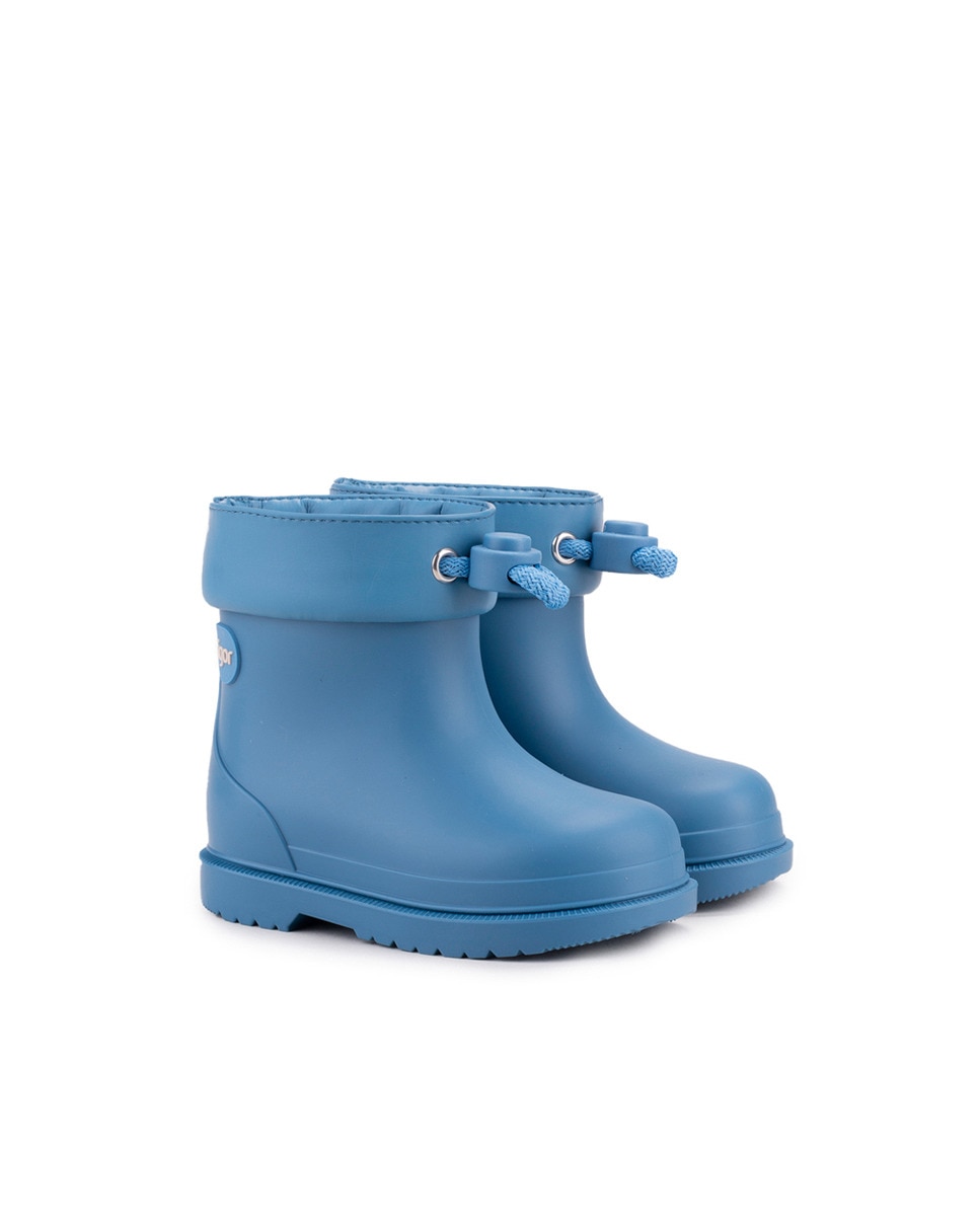 цена Базовые детские резиновые сапоги синего цвета на шнурке Igor, синий