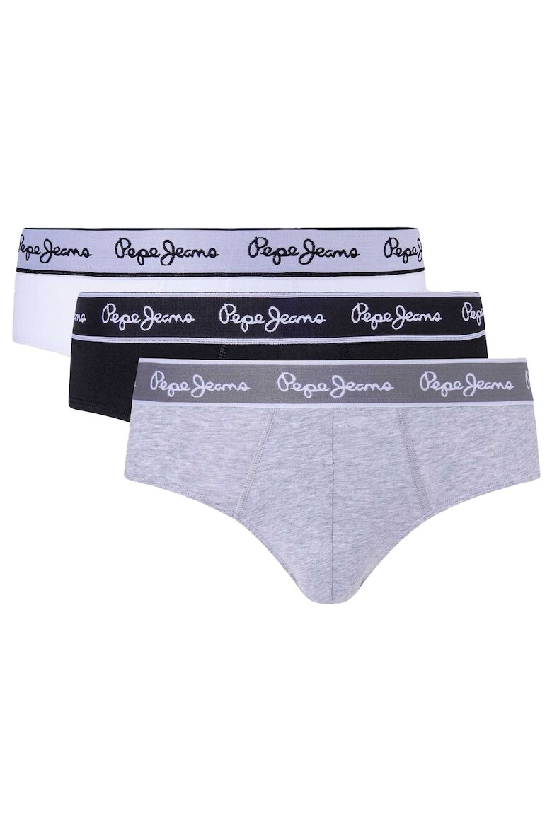 

Трусики с логотипом на талии - 3 пары Pepe Jeans, черный