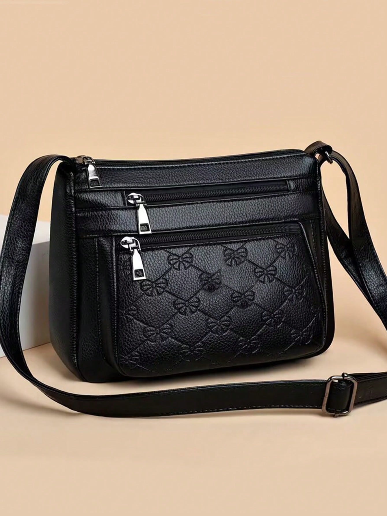 Новая универсальная женская сумка среднего возраста, черный кожаная мужская сумка мужская сумка через плечо женская кожаная сумка с зажимом для ремня модный рюкзак через плечо