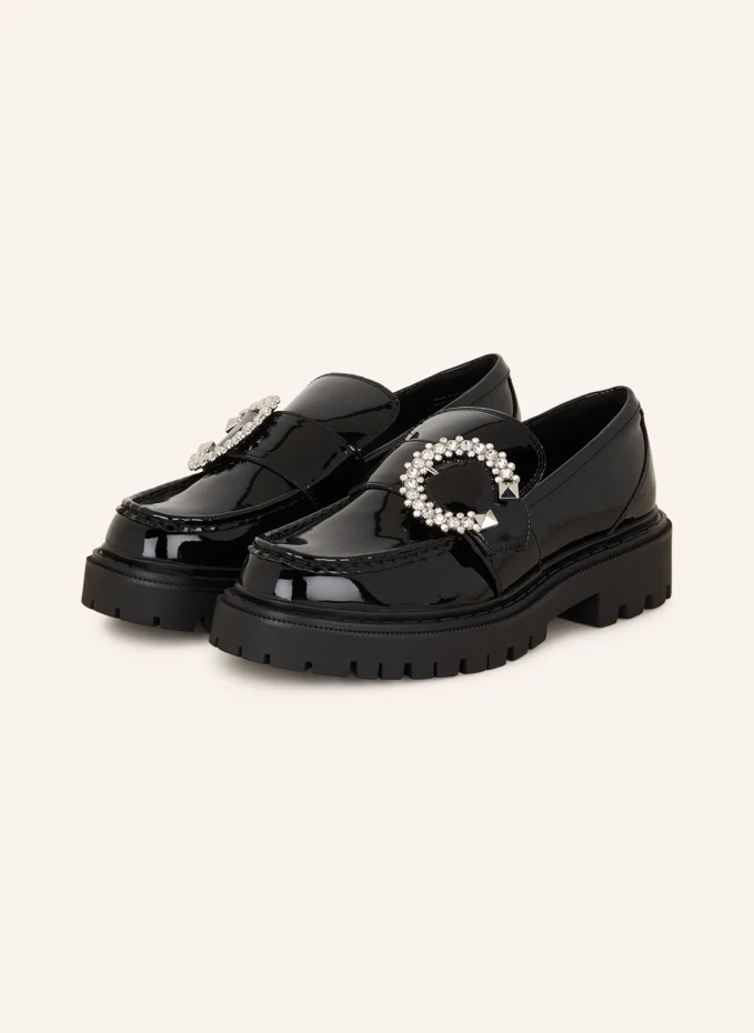 

Лоферы joesiee с драгоценными камнями Aldo, черный