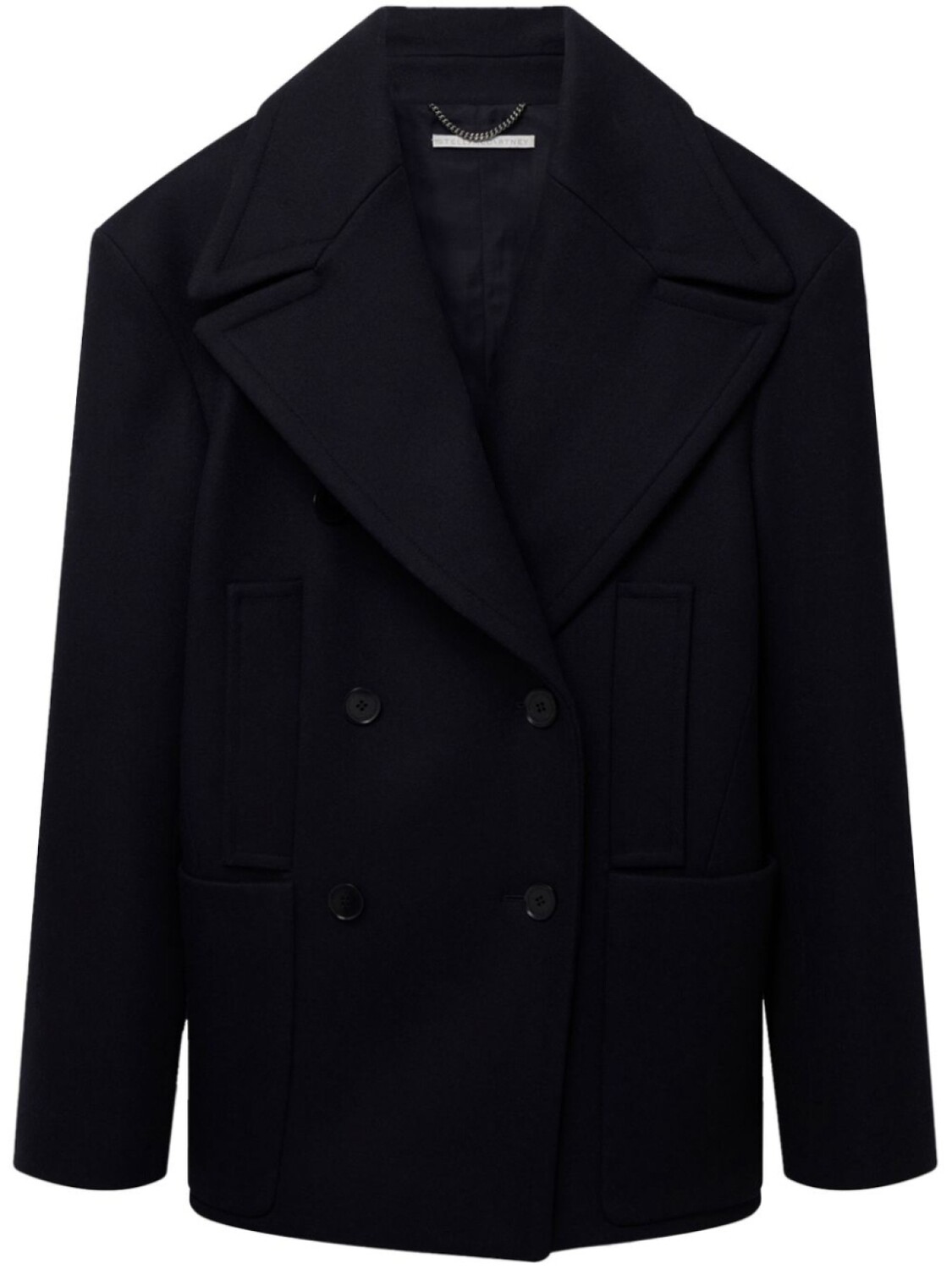 

Stella McCartney двубортное шерстяное пальто, черный