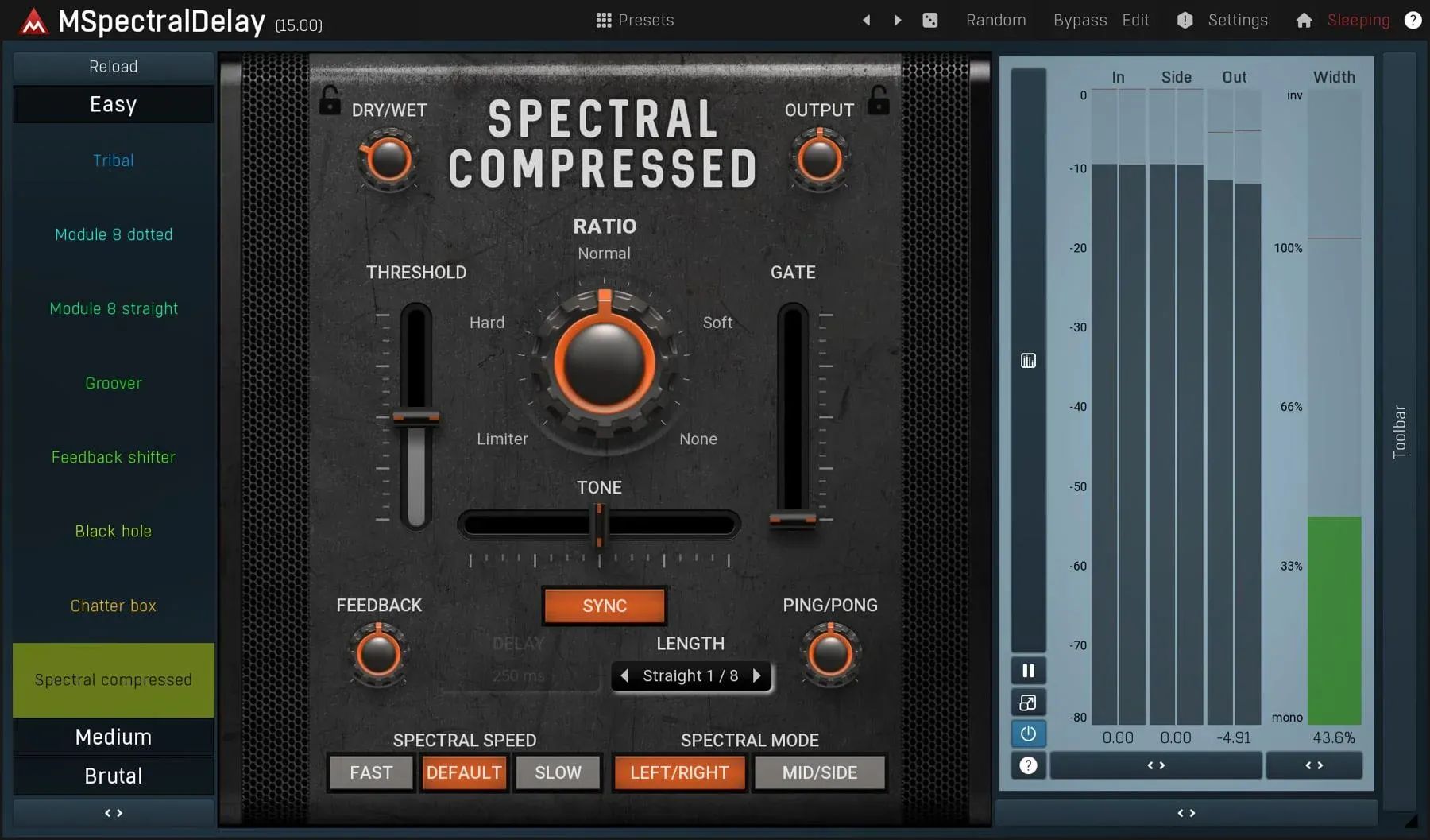 

Плагин задержки MeldaProduction MSpectralDelay