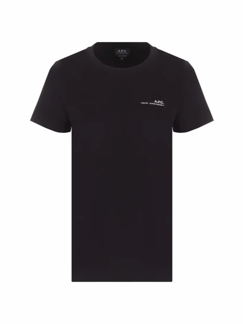 

Хлопковая футболка с логотипом Item A.P.C., черный