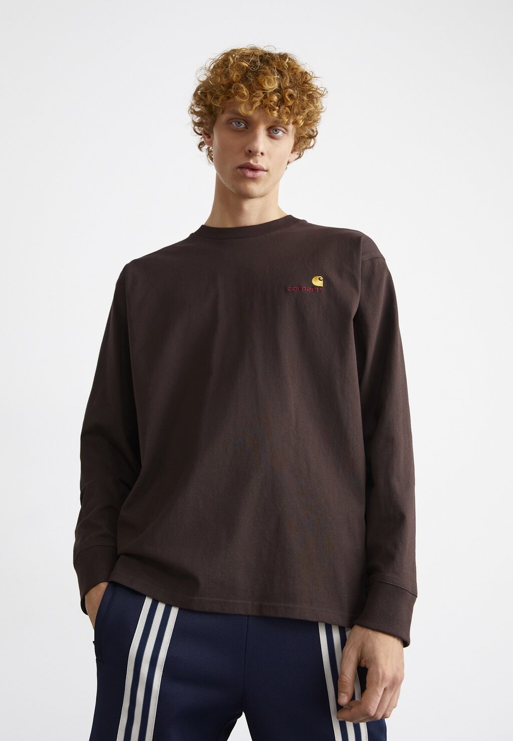 

Футболка с длинным рукавом American Script Carhartt WIP, цвет tobacco