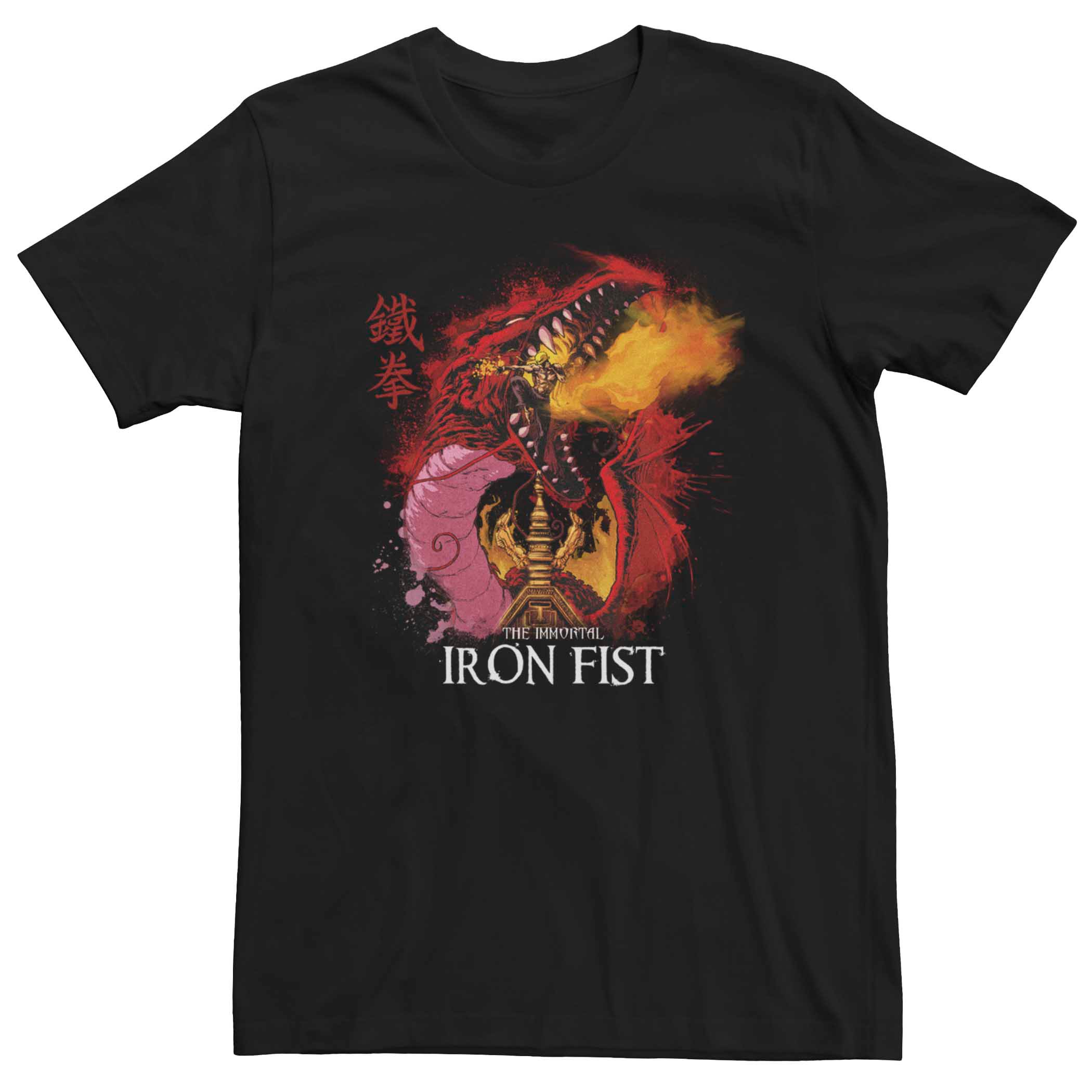 Мужская футболка Marvel The Immortal Iron Fist Dragon Fight Licensed Character