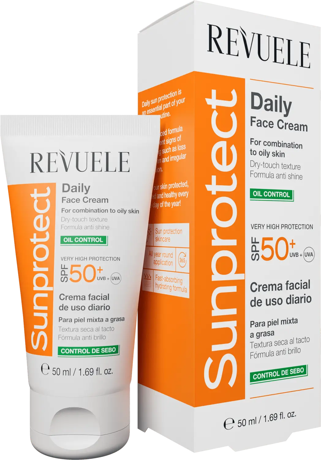 

Крем для лица с spf50+ Revuele Sunprotect, 50 мл