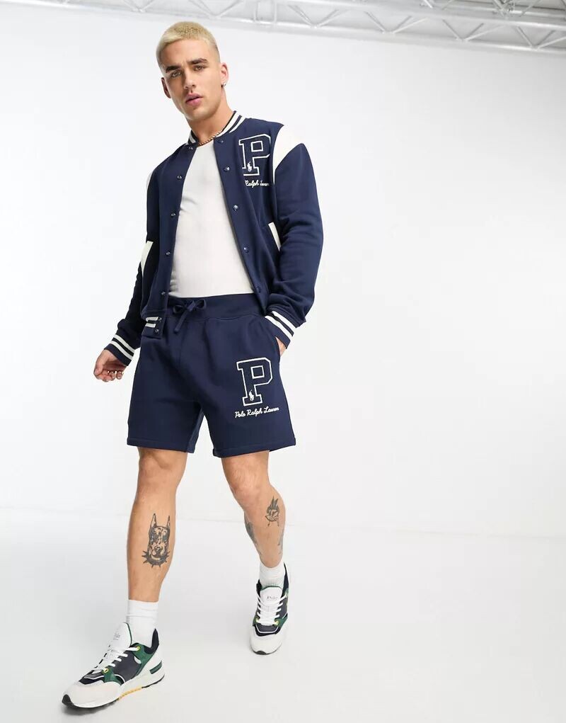 

Эксклюзивные темно-синие шорты из джерси с логотипом Polo Ralph Lauren x ASOS