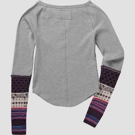 

Топ с манжетами Cosy Craft женский Free People, цвет Heather Grey Combo