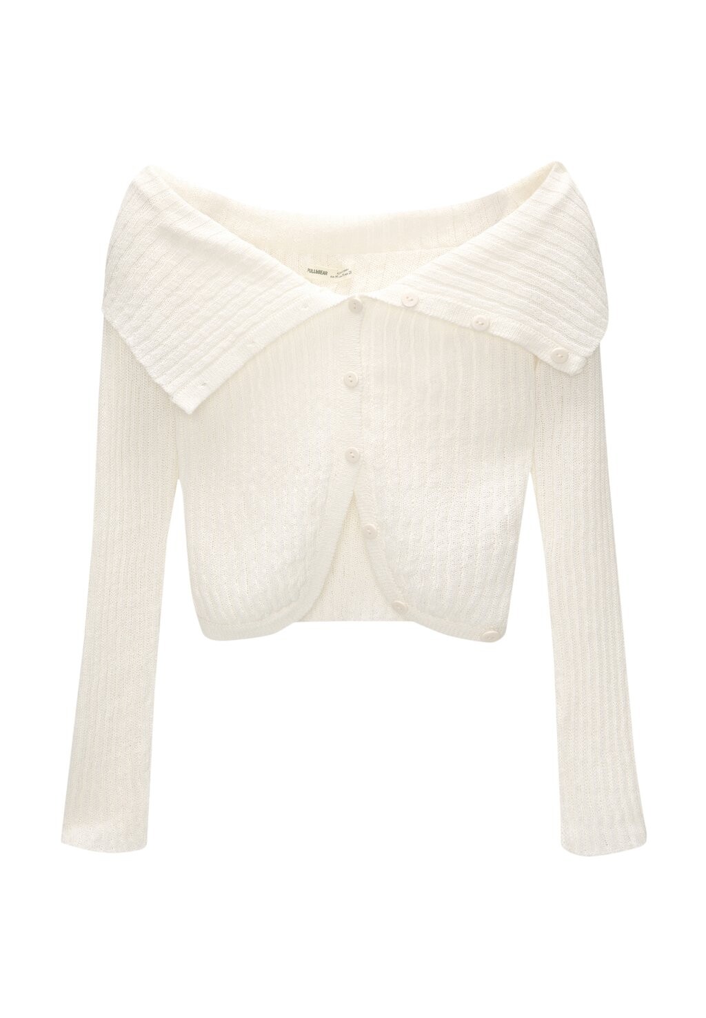 

Кардиган OFF-THE-SHOULDER PULL&BEAR, бежевый