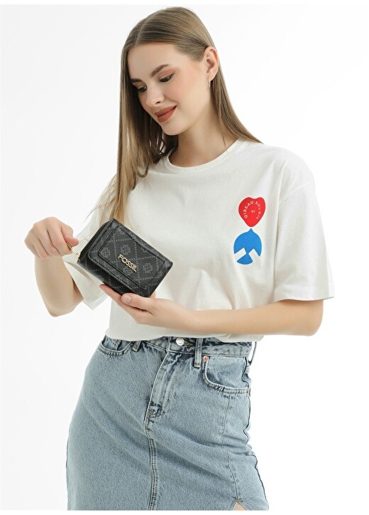 

Черный женский кошелек Fossil