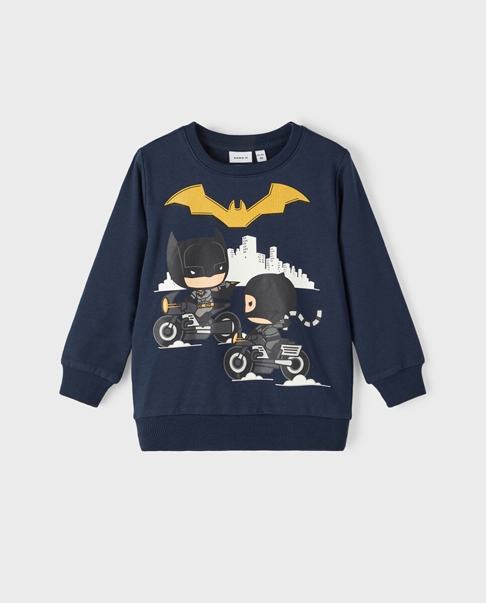 

Толстовка для мальчика BATMAN с 3D деталями name it, темно-синий