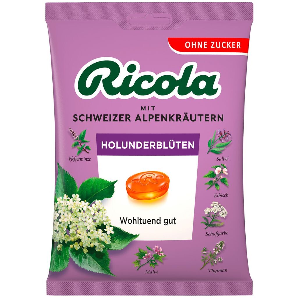 

Конфеты Ricola из бузины швейцарские без сахара освежающие 75г Mega-Paradies