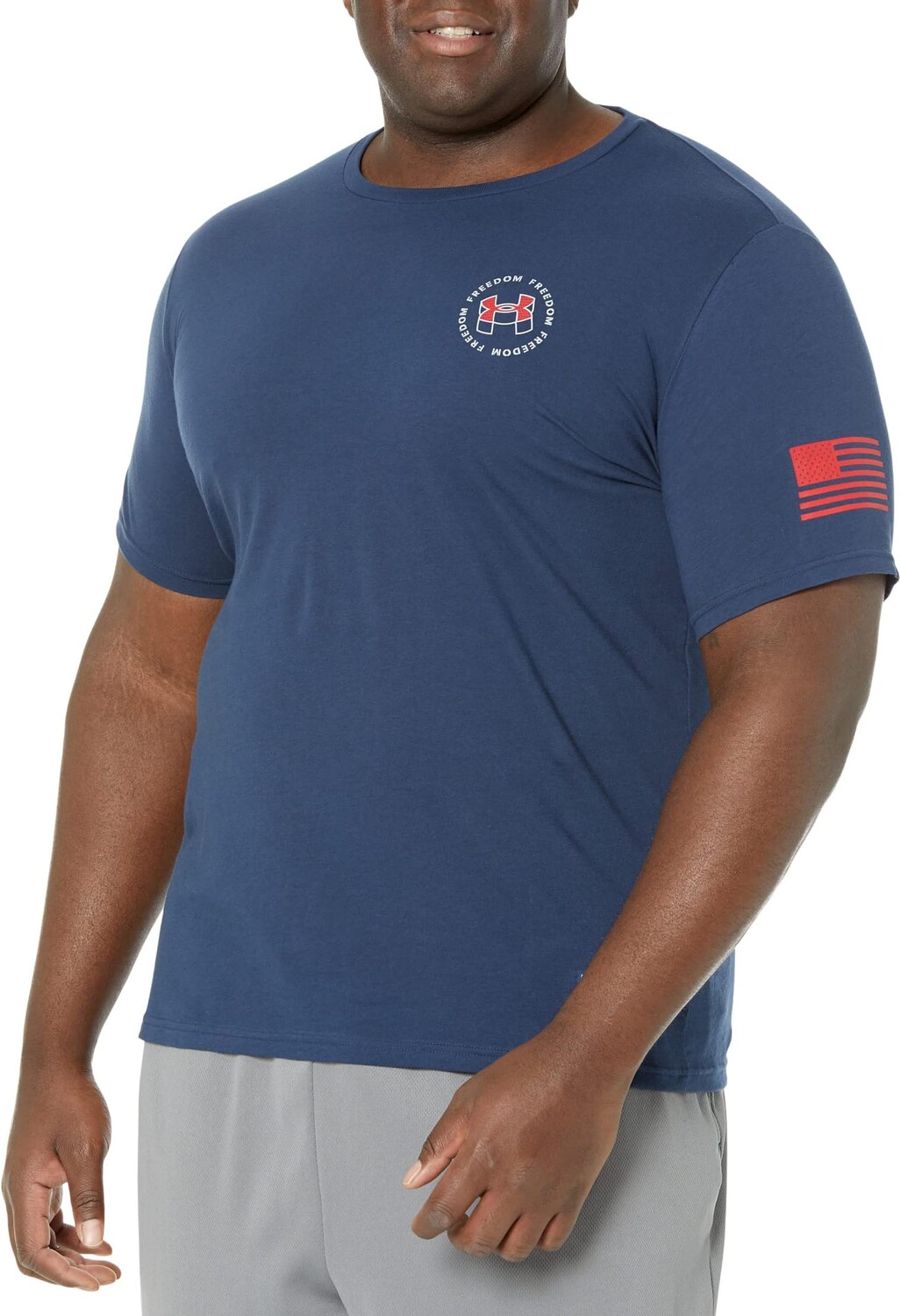 

Футболка с короткими рукавами Freedom Amp Under Armour, цвет Academy/Mod Gray