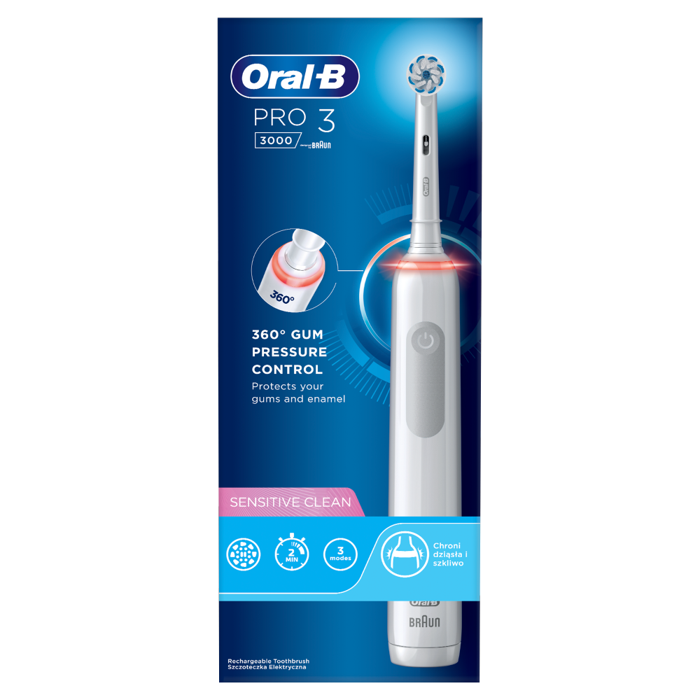 Oral-B Pro 3 электрическая зубная щетка, 1 шт. зубная щетка электрическая oral b pro 3 d505 523 3 pharma 1 шт