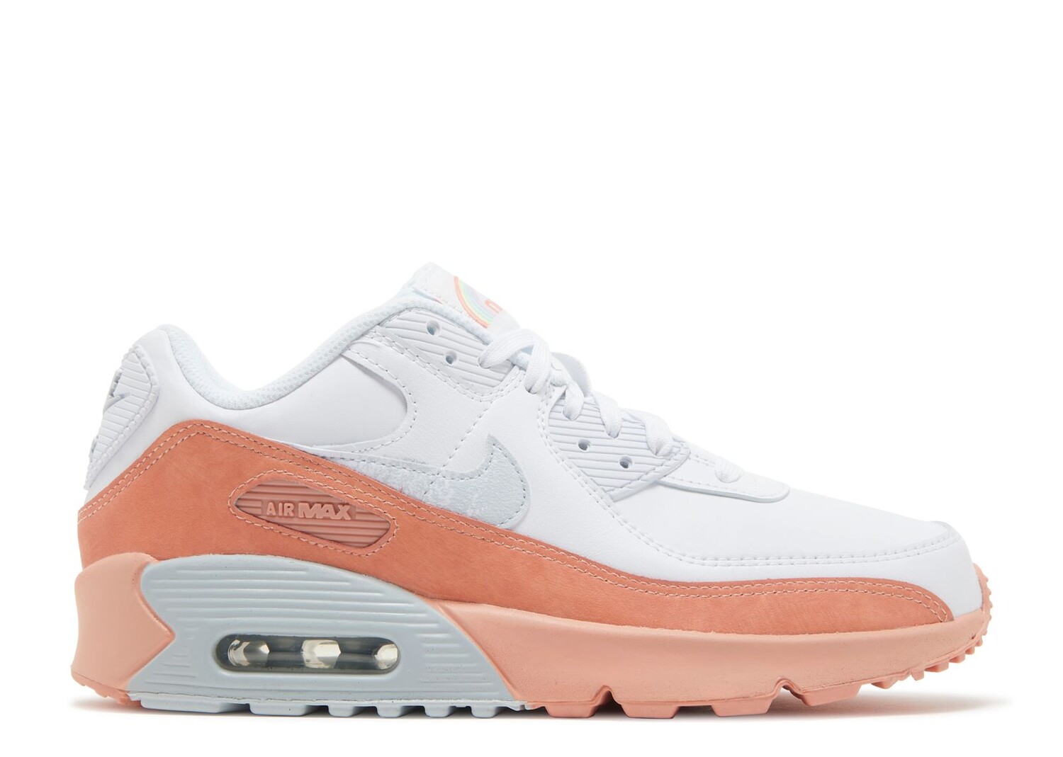 Кроссовки Nike Air Max 90 Leather Se Gs 'White Light Madder Root', белый