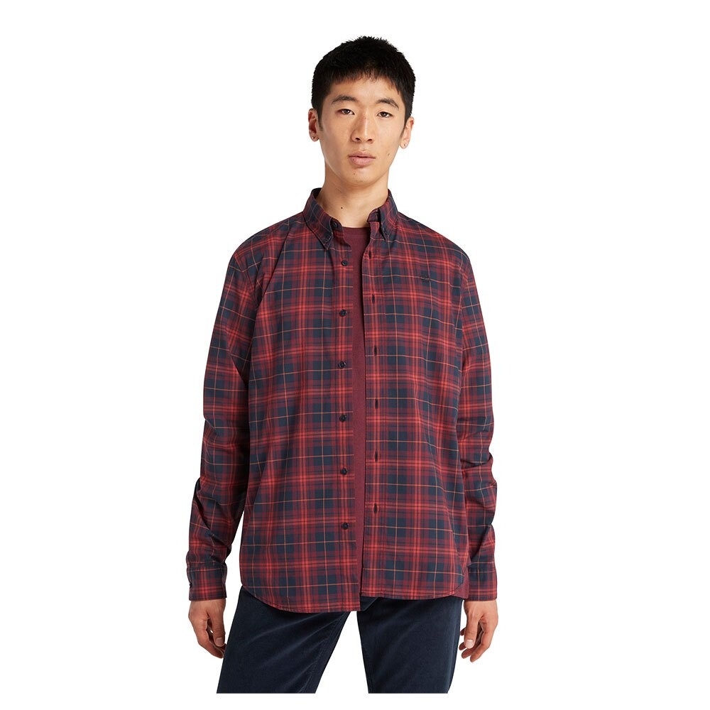 

Рубашка с длинным рукавом Timberland Stretch Poplin Tartan Slim, красный
