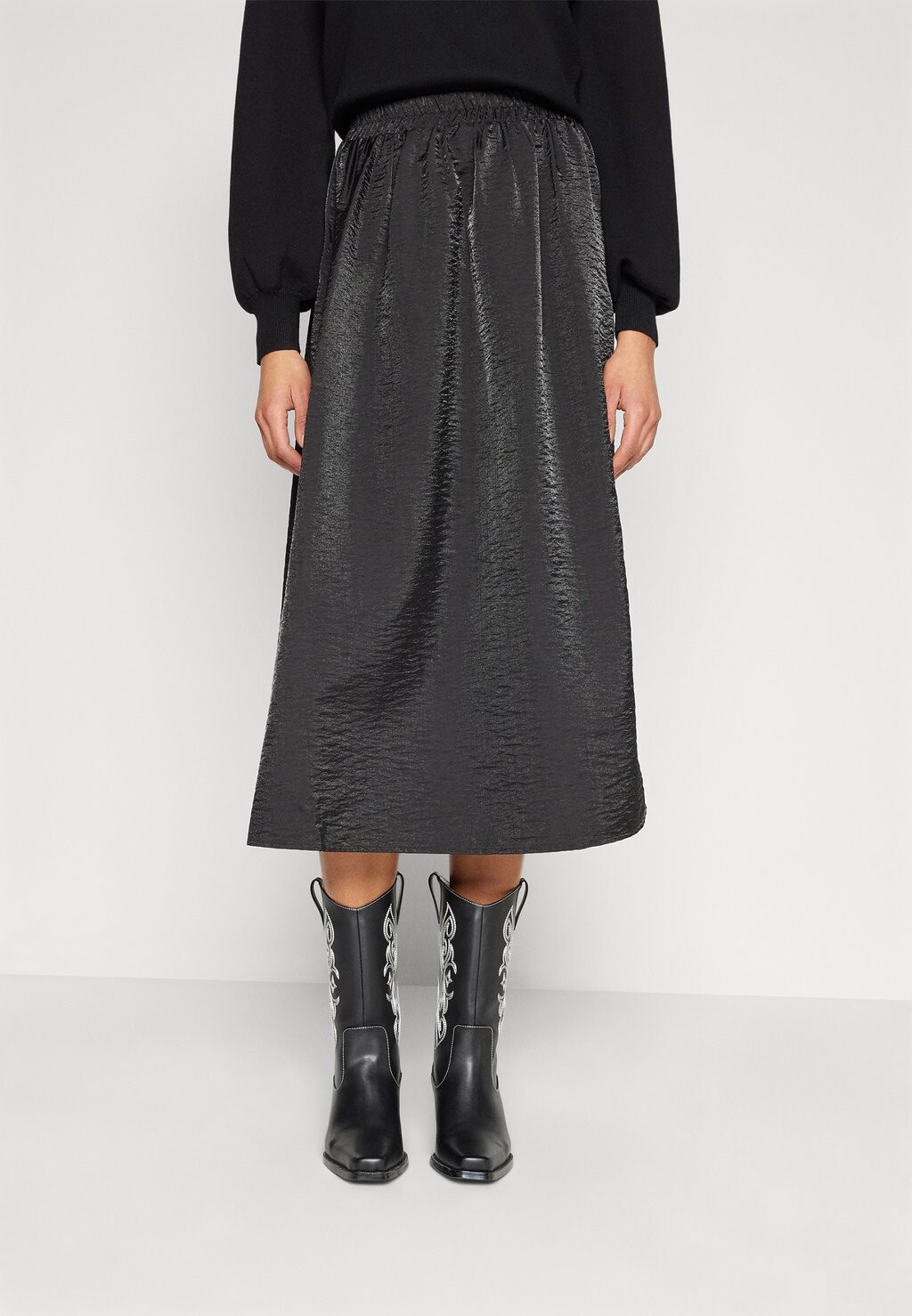 

Юбка-колокольчик Vimabelle Midi Volume Skirt VILA, черный
