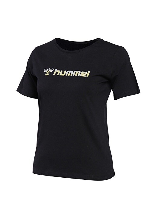 

Черная хлопковая женская футболка Hummel, Черный